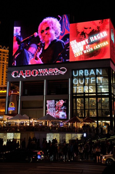 Sammy Hagar Performance on Miracle Mile Shops Marquee